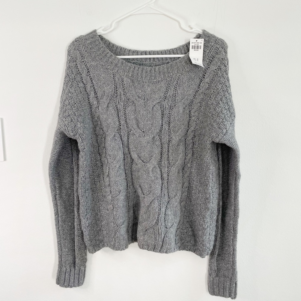 NWT Hollister Boho Style Cable Knit Sweater